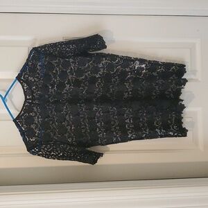 Sincerely Jules Black Lace Crochet Top New With Tags